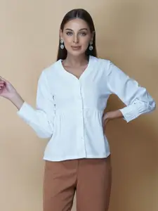 RAASSIO Women Solid Casual Shirt