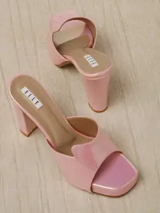 ELLE Pink Party Block Sandals
