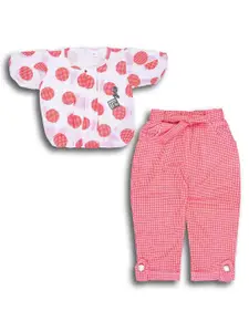 Wish Karo Girls Printed Top with Trousers