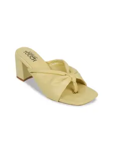 SHUZ TOUCH Synthetic Block Sandals