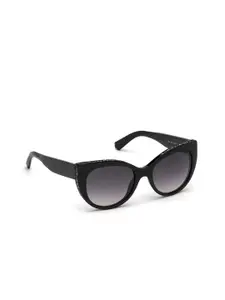 SWAROVSKI Women Cateye Sunglasses With UV Protected Lens - SK0202 53 01B