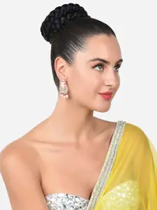 Zaveri Pearls Gold-Plated Contemporary Drop Earrings