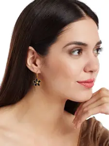 PANASH Gold-Plated Floral Drop Earrings
