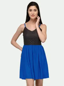 PATRORNA Plus Size Sleeveless Cotton Mini Dress