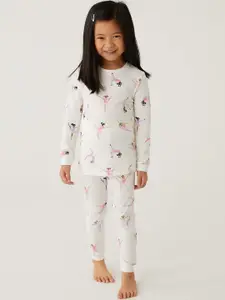 Marks & Spencer Girls Printed Night suit