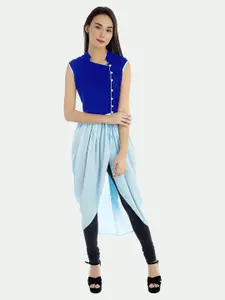 PATRORNA Colourblocked Midi Cotton Dress