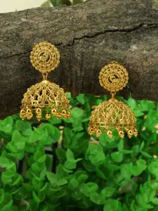 GRIIHAM Gold-Plated Contemporary Drop Earrings