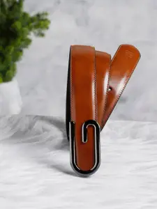 Carlton London Men Push Pin Leather Belt