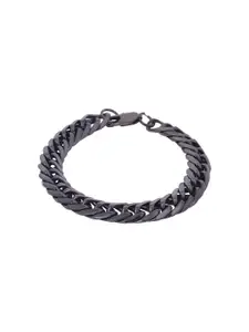 ZIVOM Men Rhodium-Plated Link Bracelet