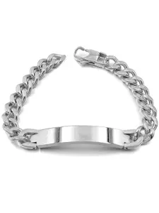 ZIVOM Men Silver-Plated Link Bracelet