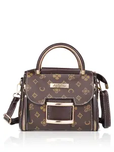 Angeline Printed Structured Satchel With Tasselled
