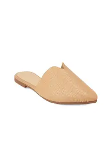 SCENTRA Women Textured Mules Flats