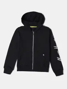 Jockey Girls Super Combed Cotton Printed Relaxed Fit Full Sleeve Hoodie Jacket-AG20