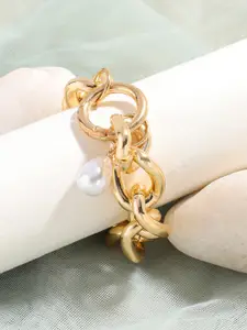 SOHI Women  Gold-Plated Link Bracelet