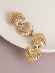 SOHI Gold-Toned Drop Earrings