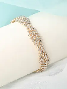 SOHI Women Gold-Plated Wraparound Bracelet