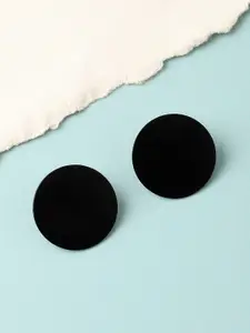 SOHI Gold-Plated Circular Studs Earrings