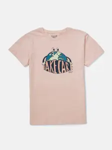 Gini and Jony Boys Typography Printed Cotton T-shirt