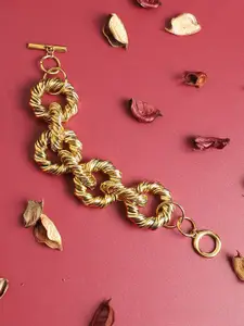SOHI Women Gold-Plated Link Bracelet