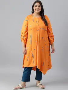 W Plus Size Geometric Printed Kurta