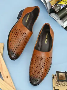 Provogue Men Textured Formal Slip-On Shoes