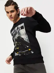max Men Batman Printed Round Neck Sweatshirt