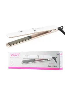 VGR V-522 Professional LED Display 23mm Slim Plate Hair Straightener - White