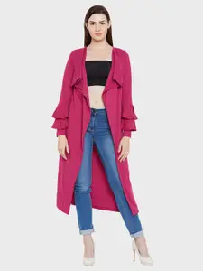 Hypernation Women Pure Cotton Solid Longline Shrug