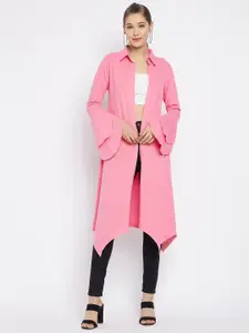 Hypernation Women Pure Cotton Solid Longline Shrug