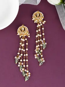 DASTOOR Gold- Plated Contemporary Drop Earrings