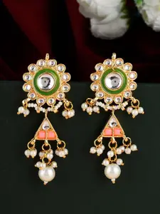 DASTOOR Gold-Plated Contemporary Drop Earrings
