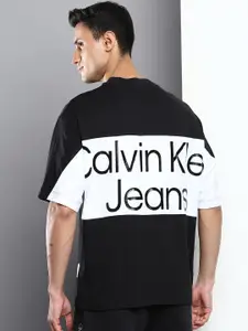 Calvin Klein Jeans Men Typography Printed Pure Cotton T-shirt