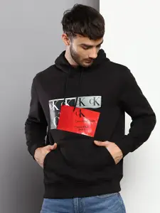 Calvin Klein Jeans Men Cotton Printed Hooded Sweatshirt