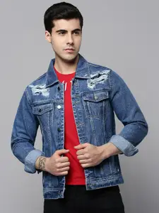SHOWOFF Men Washed Denim Jacket