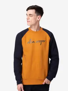 Allen Cooper Men Colourblocked Cotton Sweatshirt