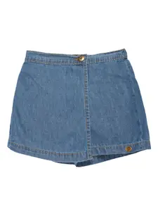 KiddoPanti Girls Blue Denim Shorts