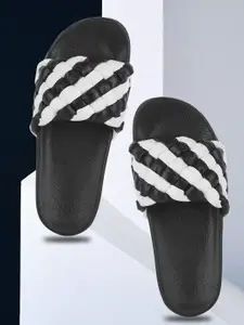 FREECO Women Self Design Sliders