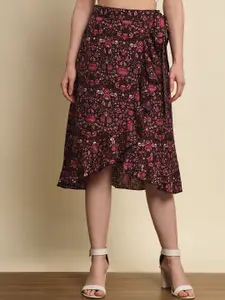 Trend Arrest Printed Wrap-Around Midi Skirt