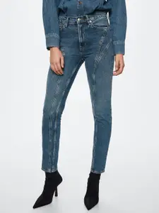MANGO Women Slim Fit High-Rise Stretchable Jeans