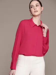 MANGO Women Sustainable Concealed Button Placket Casual Shirt