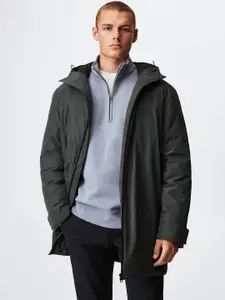 MANGO MAN Longline Padded Jacket