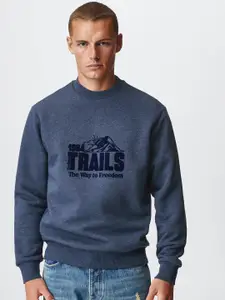 MANGO MAN Embossed Print Sweatshirt