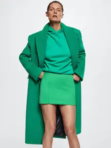 MANGO Women Satin Mini Straight Skirt