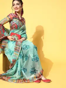 Saree mall Floral Printed Festive Sarees