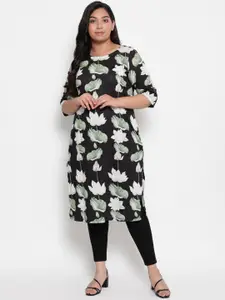 Amydus Plus Size Abstract Printed Kurta