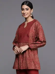 Libas Women Ethnic Motifs Printed Puff Sleeves Kurti