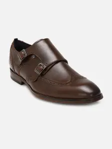 Allen Solly Men Leather Formal Monk Shoes
