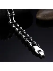 ZIVOM Men Silver-Plated Link Bracelet