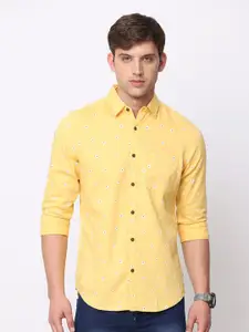 NIRVAAN Men Slim Fit Floral Printed Cotton Casual Shirt