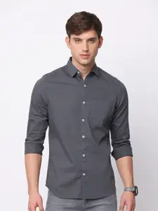 NIRVAAN Men Pure Cotton Slim Fit Casual Shirt